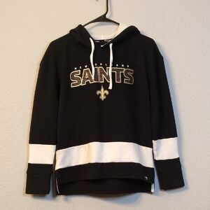 New Orleans Saints Black and White Hoodie